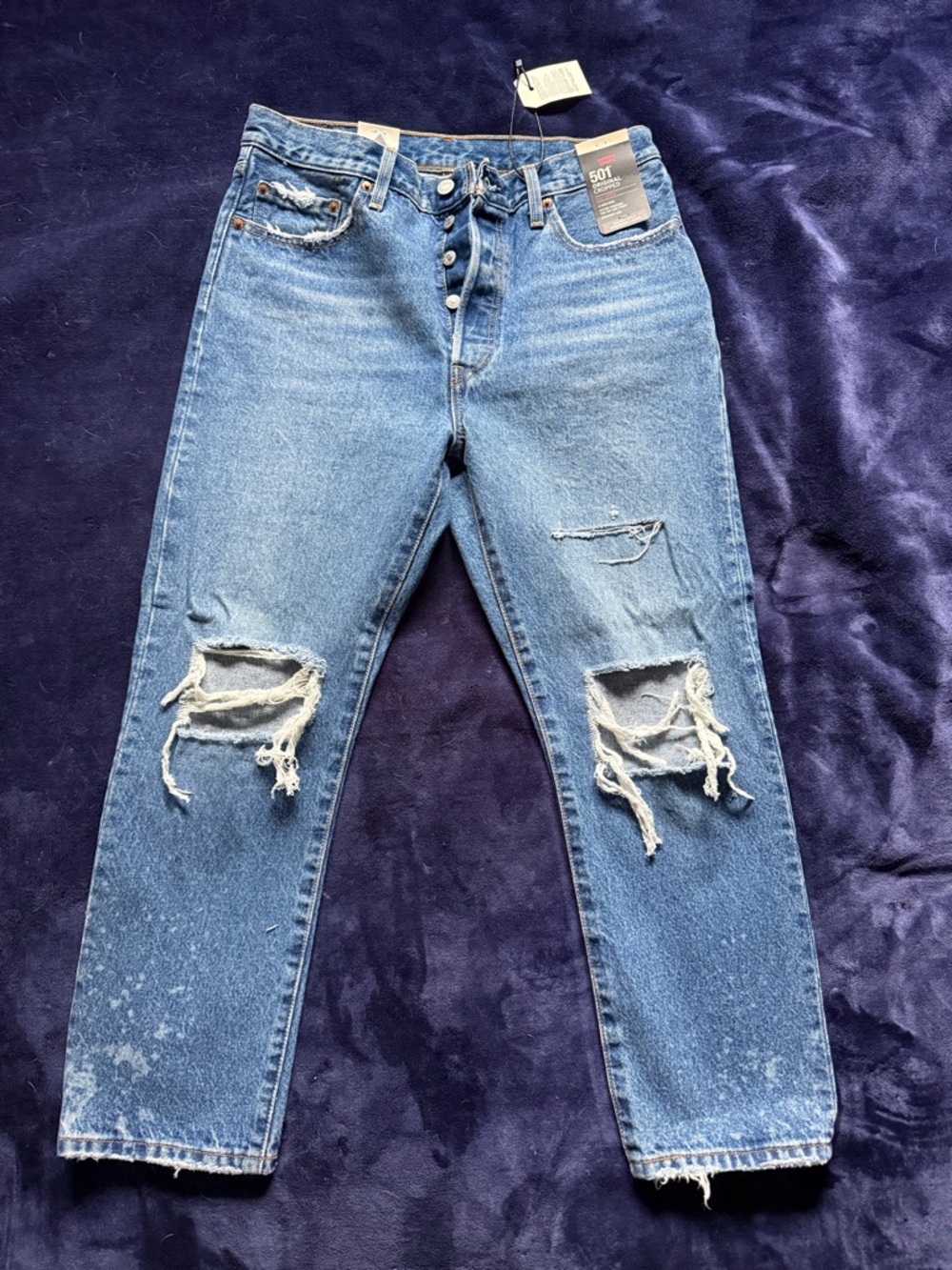 Levi's Blue Denim Button-Fly Jeans